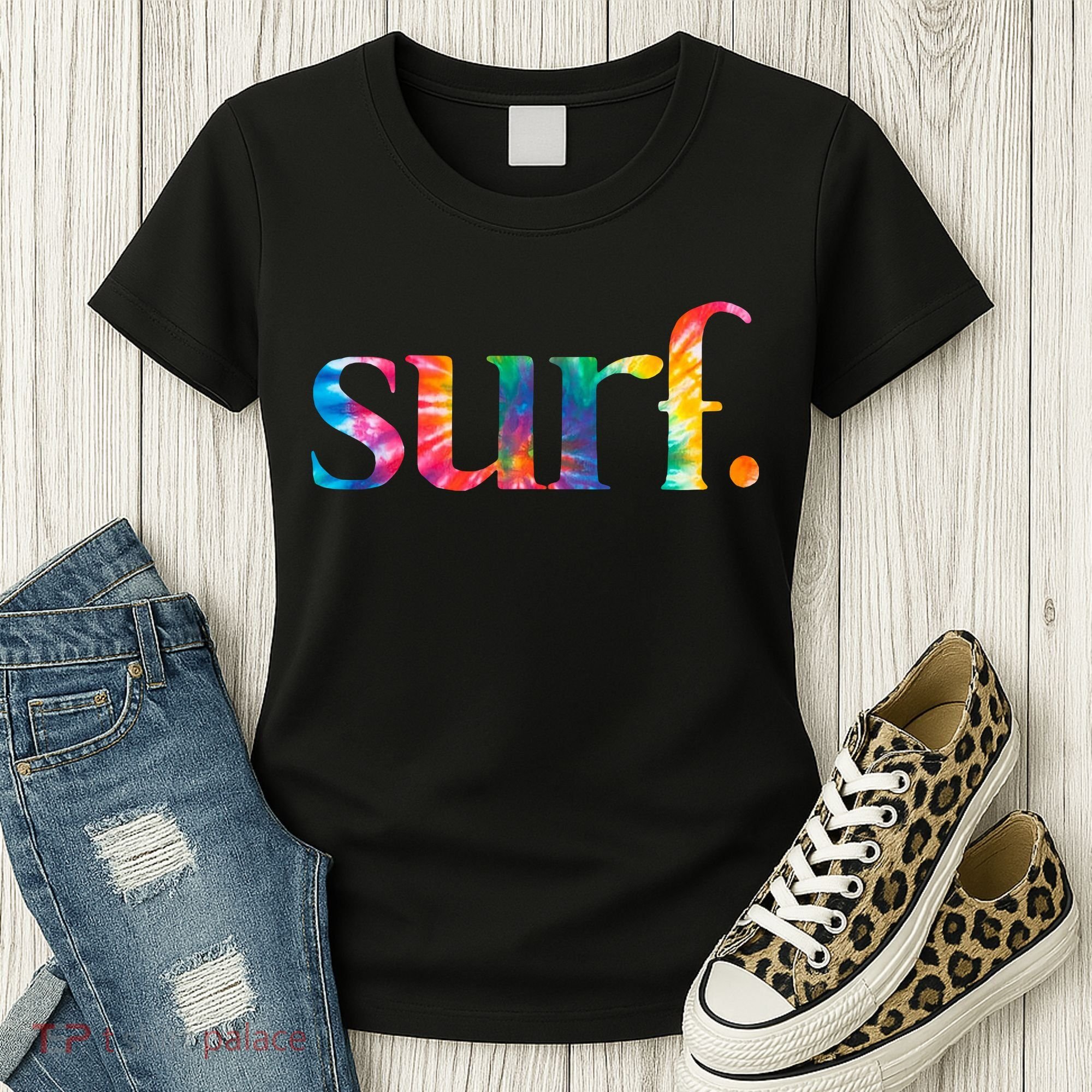 Surf Summer Surfing Rainbow Women's T-Shirt