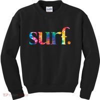 Surf Summer Surfing Rainbow Kids Sweatshirt thumb 0