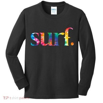 Surf Summer Surfing Rainbow Kids Long Sleeve Shirt