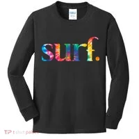 Surf Summer Surfing Rainbow Kids Long Sleeve Shirt thumb 0