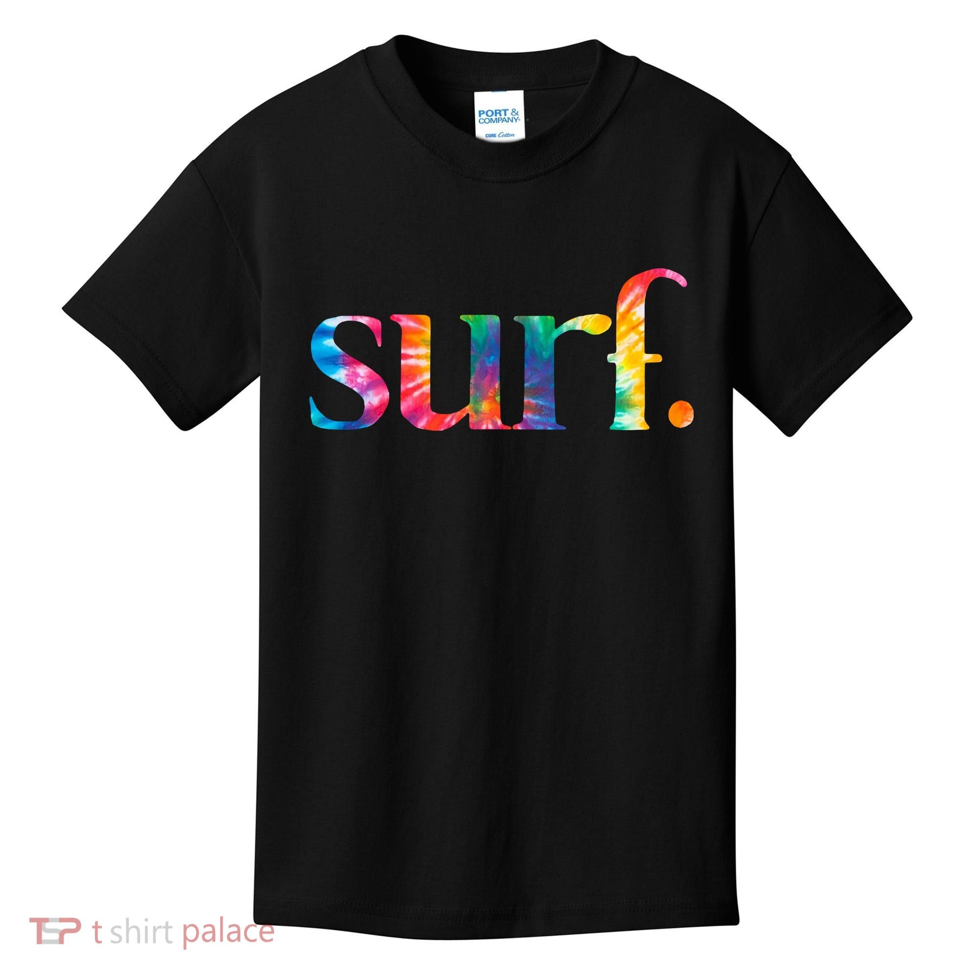 Surf Summer Surfing Rainbow Kids T-Shirt