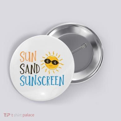 Sun Sand Sunscreen Button