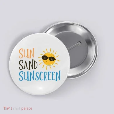 Sun Sand Sunscreen Button