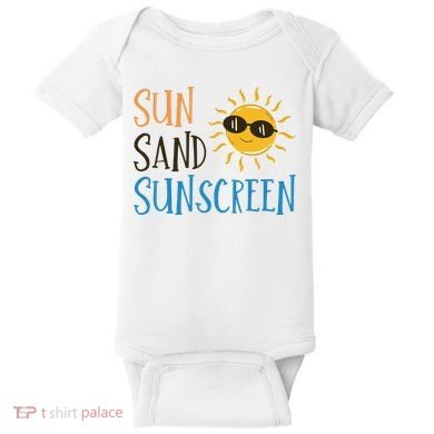 Sun Sand Sunscreen Baby Bodysuit