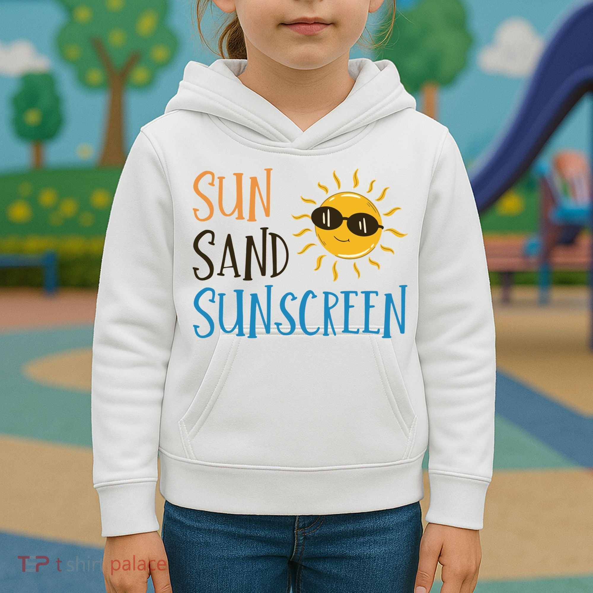 Sun Sand Sunscreen Kids Hoodie