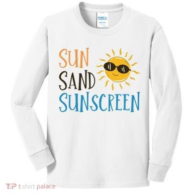 Sun Sand Sunscreen Kids Long Sleeve Shirt
