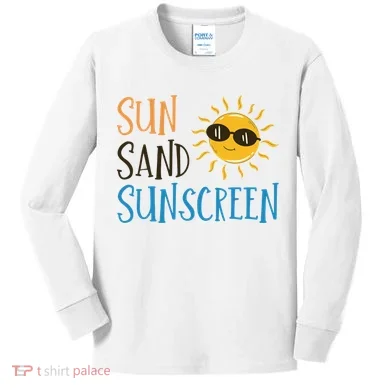Sun Sand Sunscreen Kids Long Sleeve Shirt