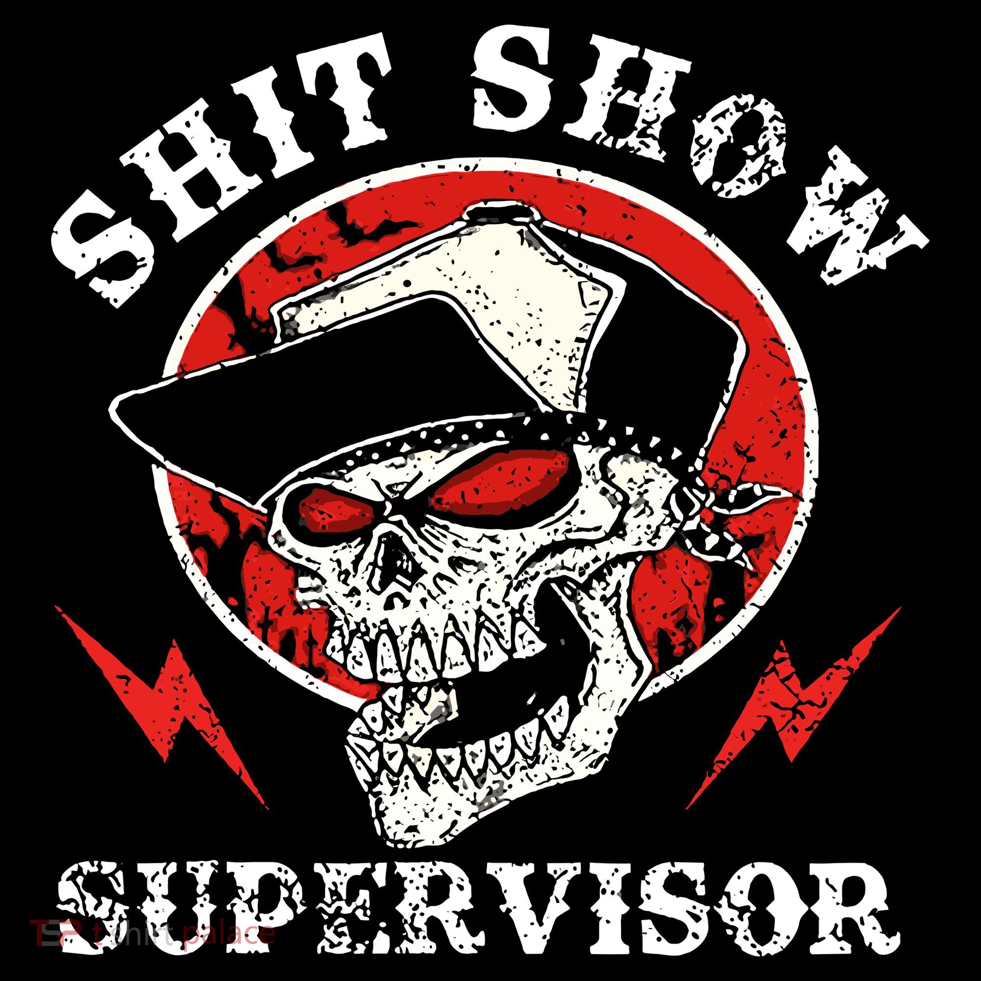 Shit Show Supervisor Skull Kids T-Shirt