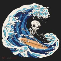 Skeleton Surfing Summer Surfer Women's Sweatshirt thumb 2