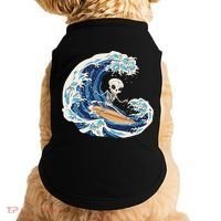 Skeleton Surfing Summer Surfer Doggie Tank thumb 0