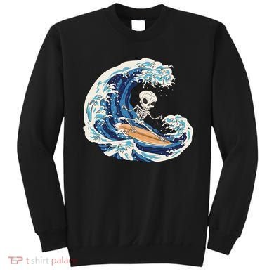 Skeleton Surfing Summer Surfer Sweatshirt