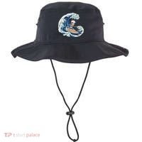 Skeleton Surfing Summer Surfer Bucket Hat thumb 0