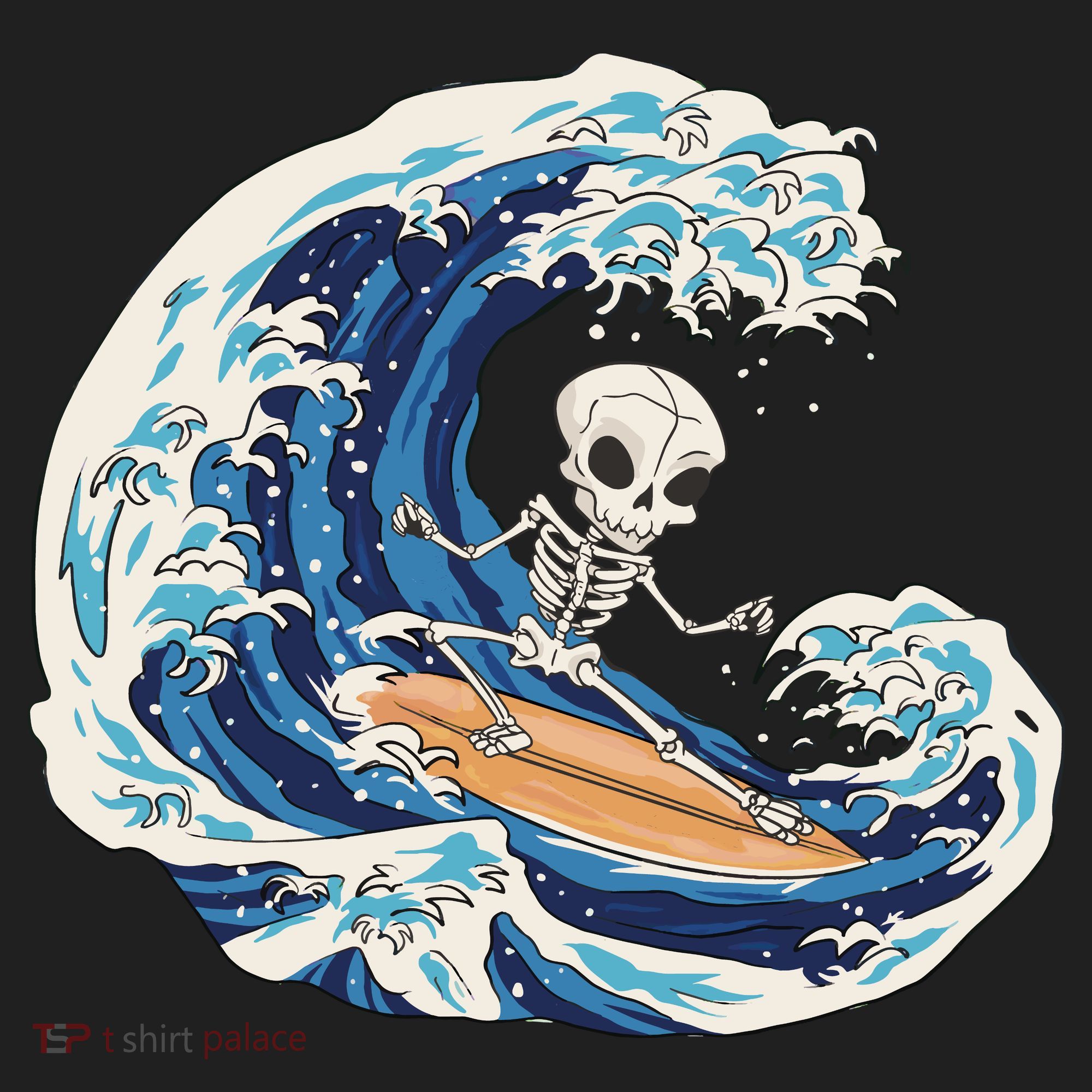 Skeleton Surfing Summer Surfer Tumbler