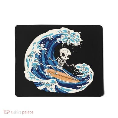 Skeleton Surfing Summer Surfer Mousepad