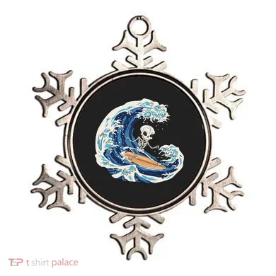 Skeleton Surfing Summer Surfer Ornament