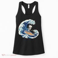 Skeleton Surfing Summer Surfer Women's Tank Top thumb 0