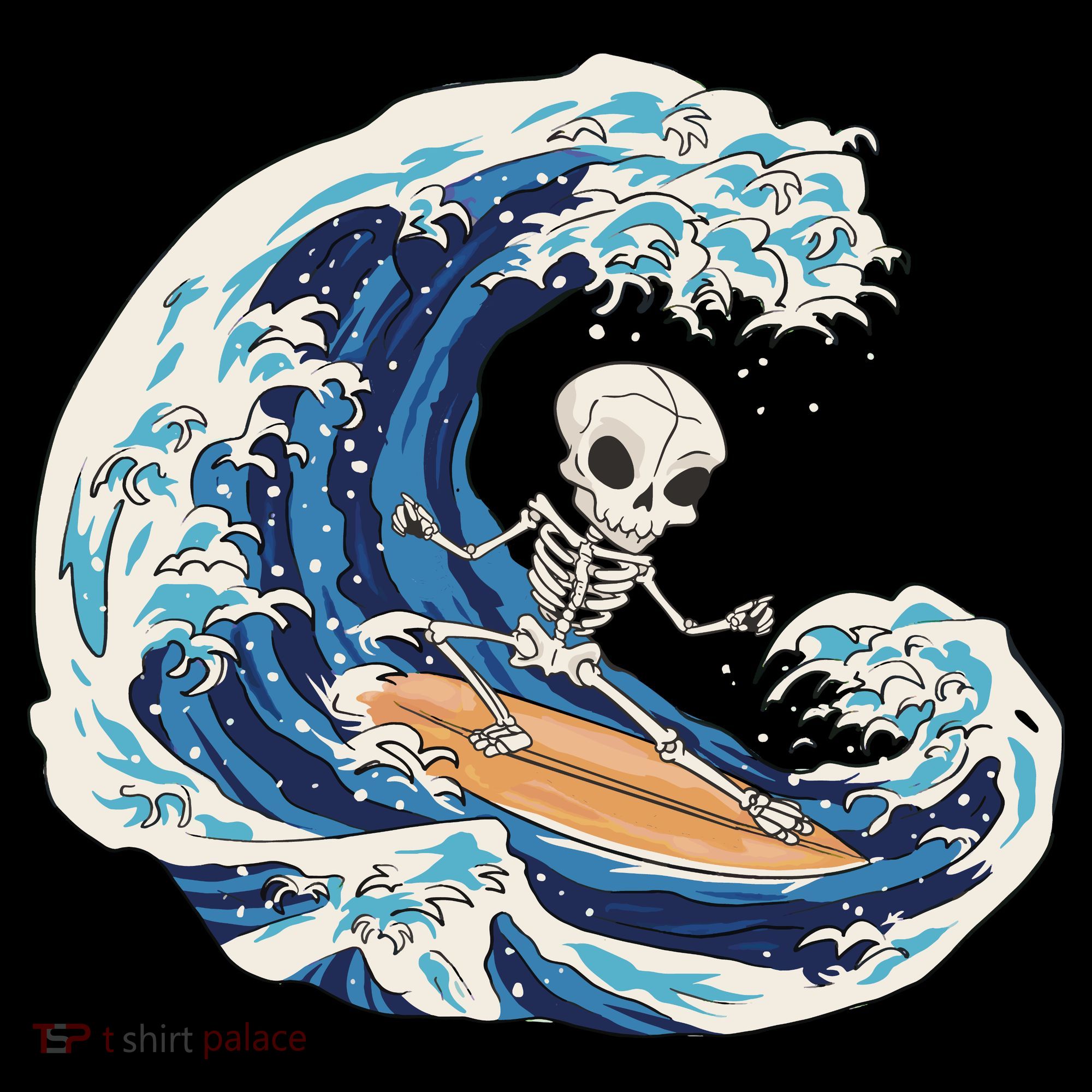 Skeleton Surfing Summer Surfer Baby Bodysuit
