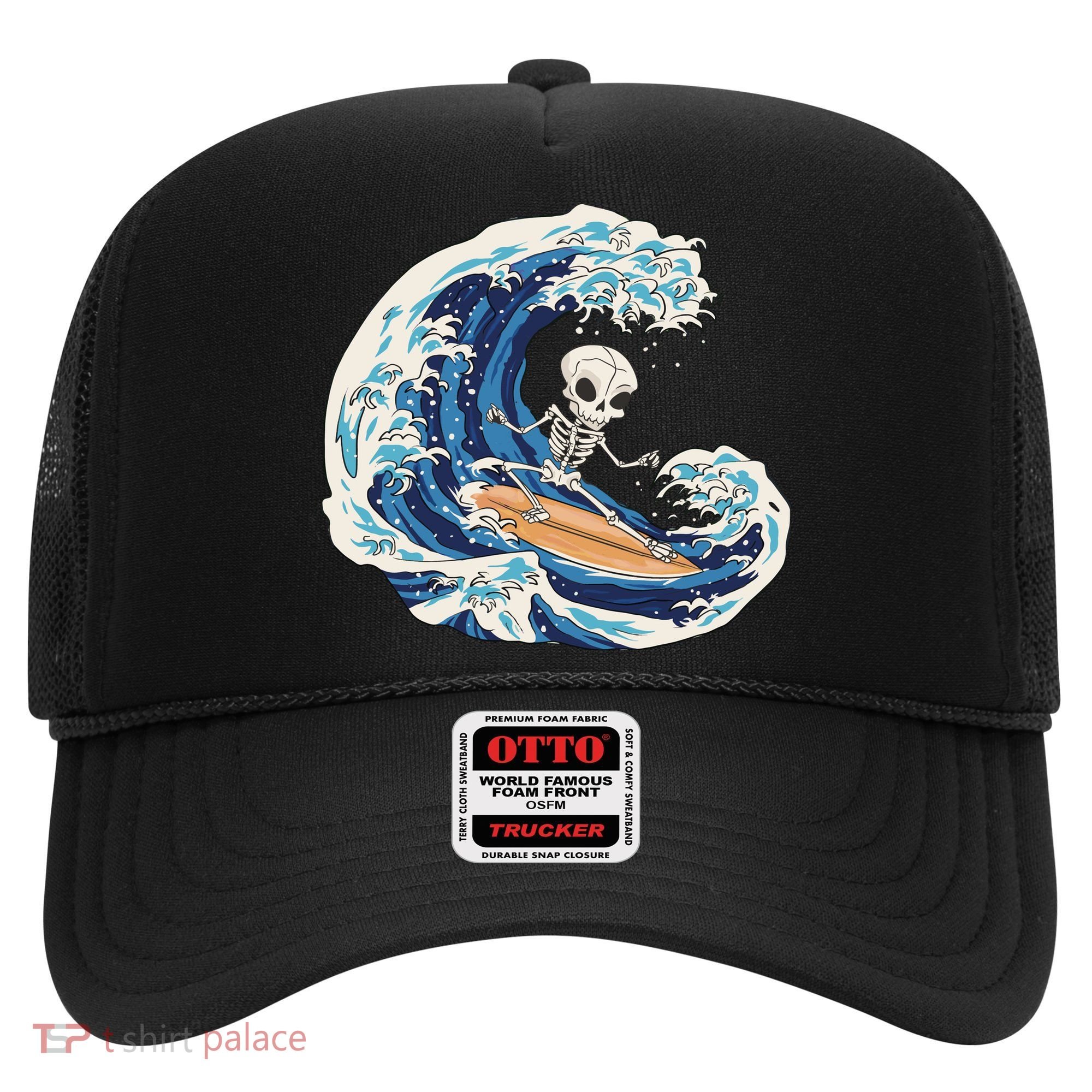 Skeleton Surfing Summer Surfer Hat