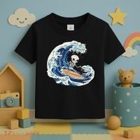Skeleton Surfing Summer Surfer Toddler T-Shirt thumb 3