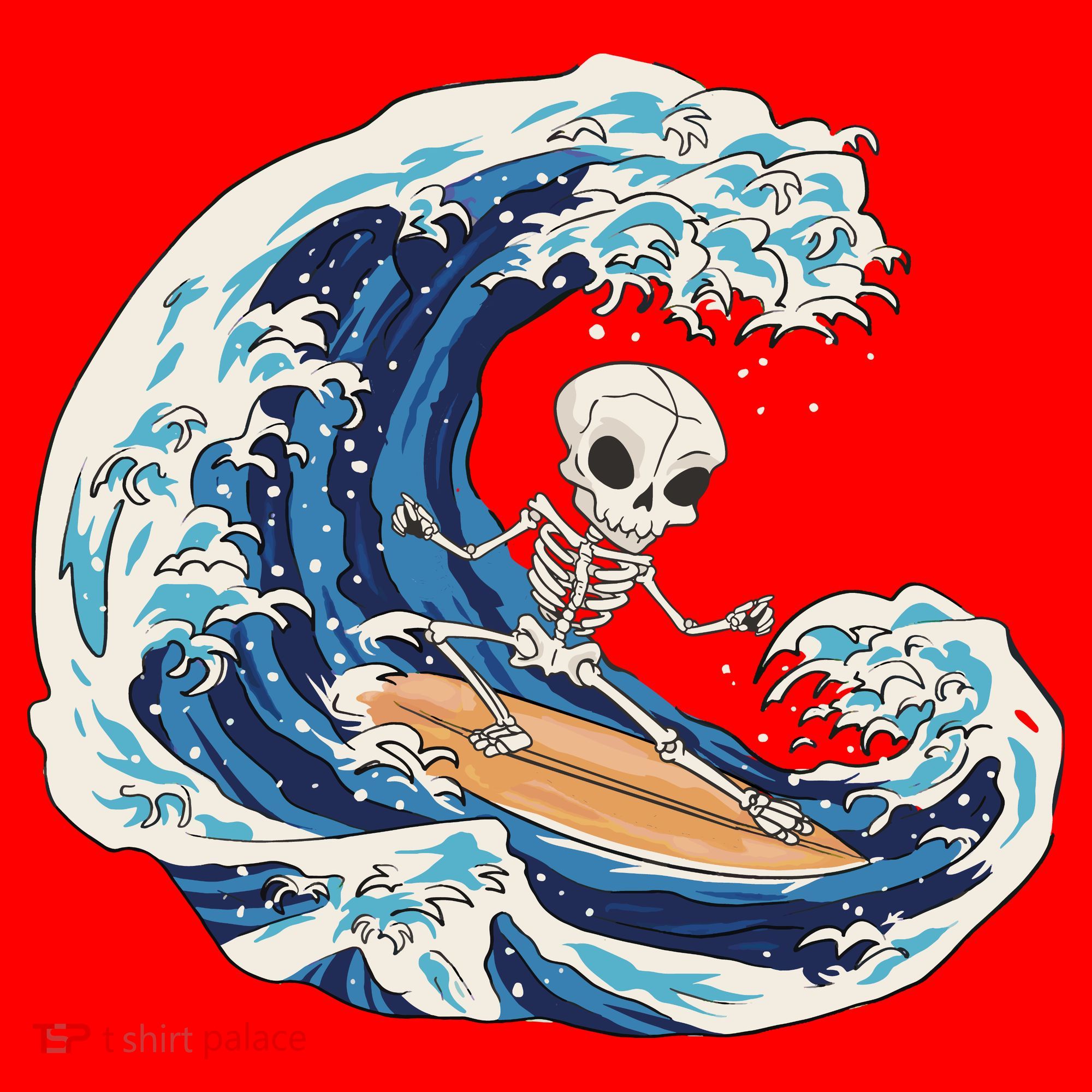 Skeleton Surfing Summer Surfer Santa Hat