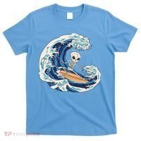 Skeleton Surfing Summer Surfer T-Shirt thumb 0