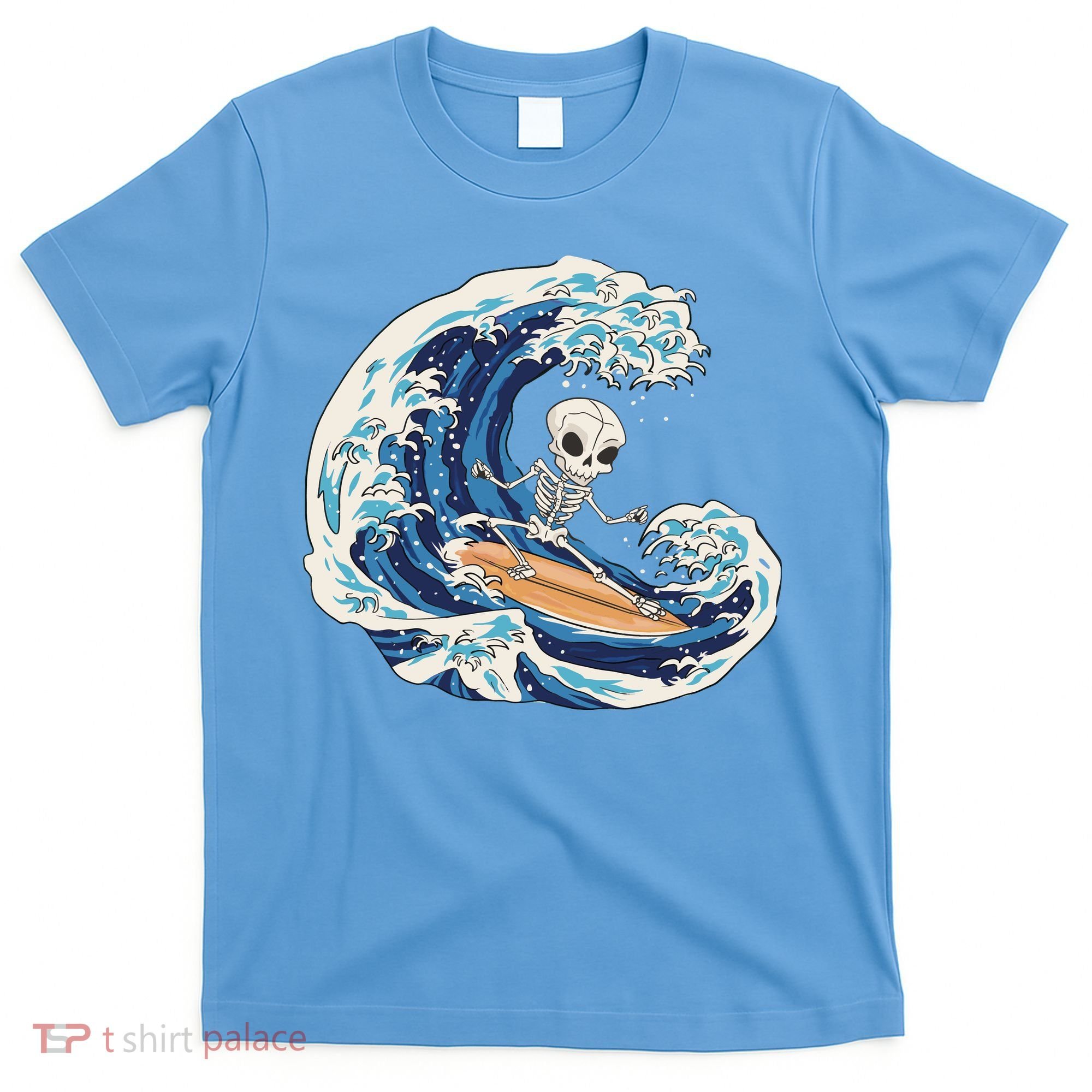 Skeleton Surfing Summer Surfer T-Shirt