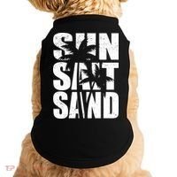Sun Salt Sand Palm Trees Summer Break Doggie Tank thumb 0