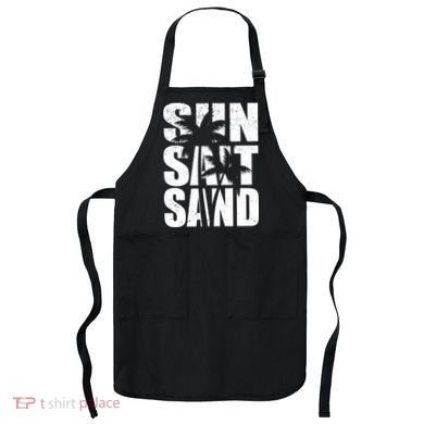 Sun Salt Sand Palm Trees Summer Break Apron