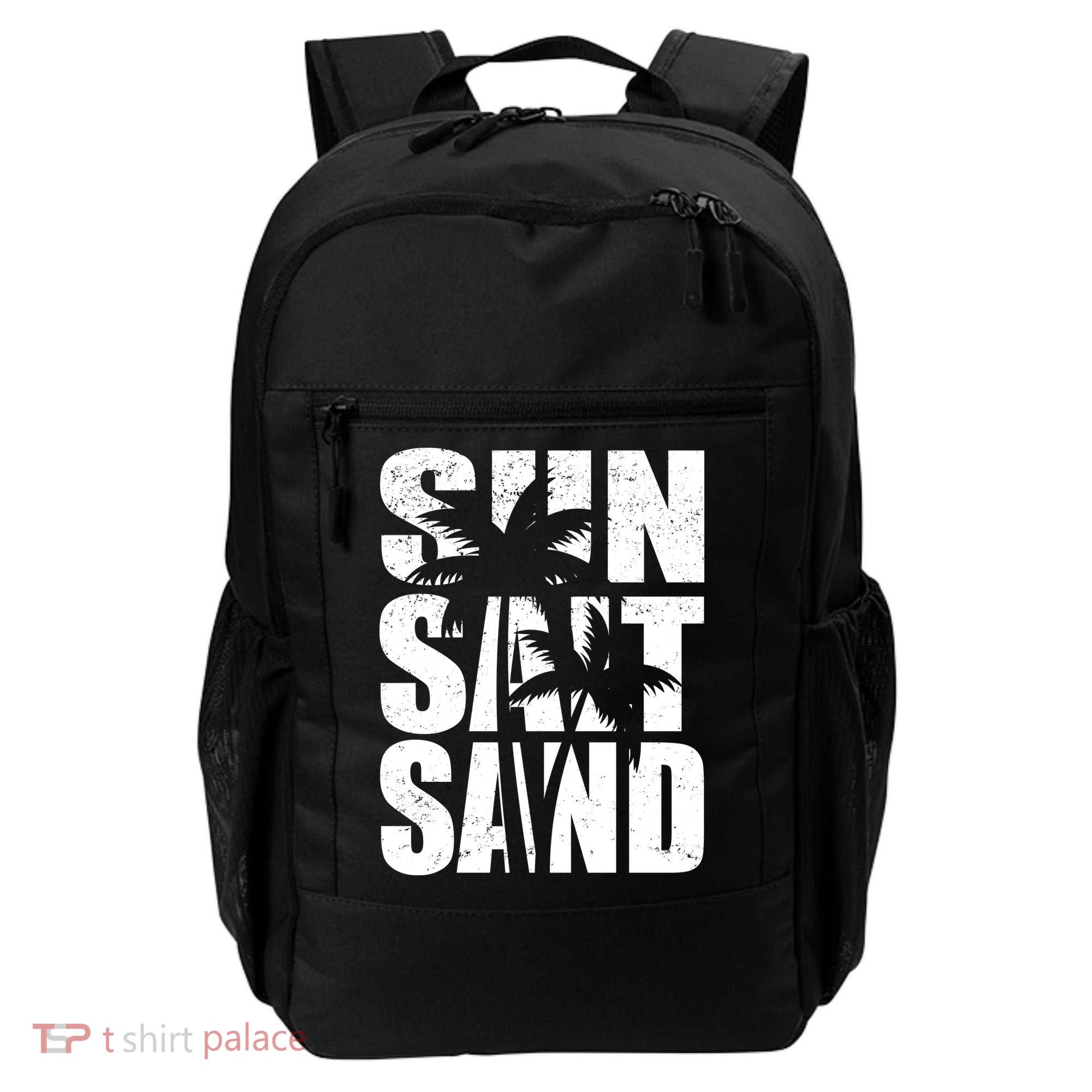 Sun Salt Sand Palm Trees Summer Break Backpack