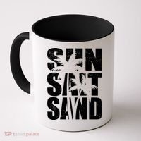 Sun Salt Sand Palm Trees Summer Break Coffee Mug thumb 0
