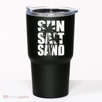 Sun Salt Sand Palm Trees Summer Break Tumbler thumb 0