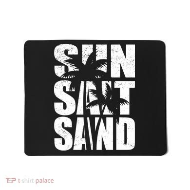 Sun Salt Sand Palm Trees Summer Break Mousepad