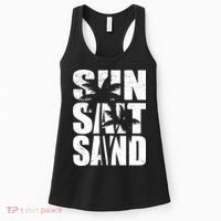 Sun Salt Sand Palm Trees Summer Break Women's Tank Top thumb 0