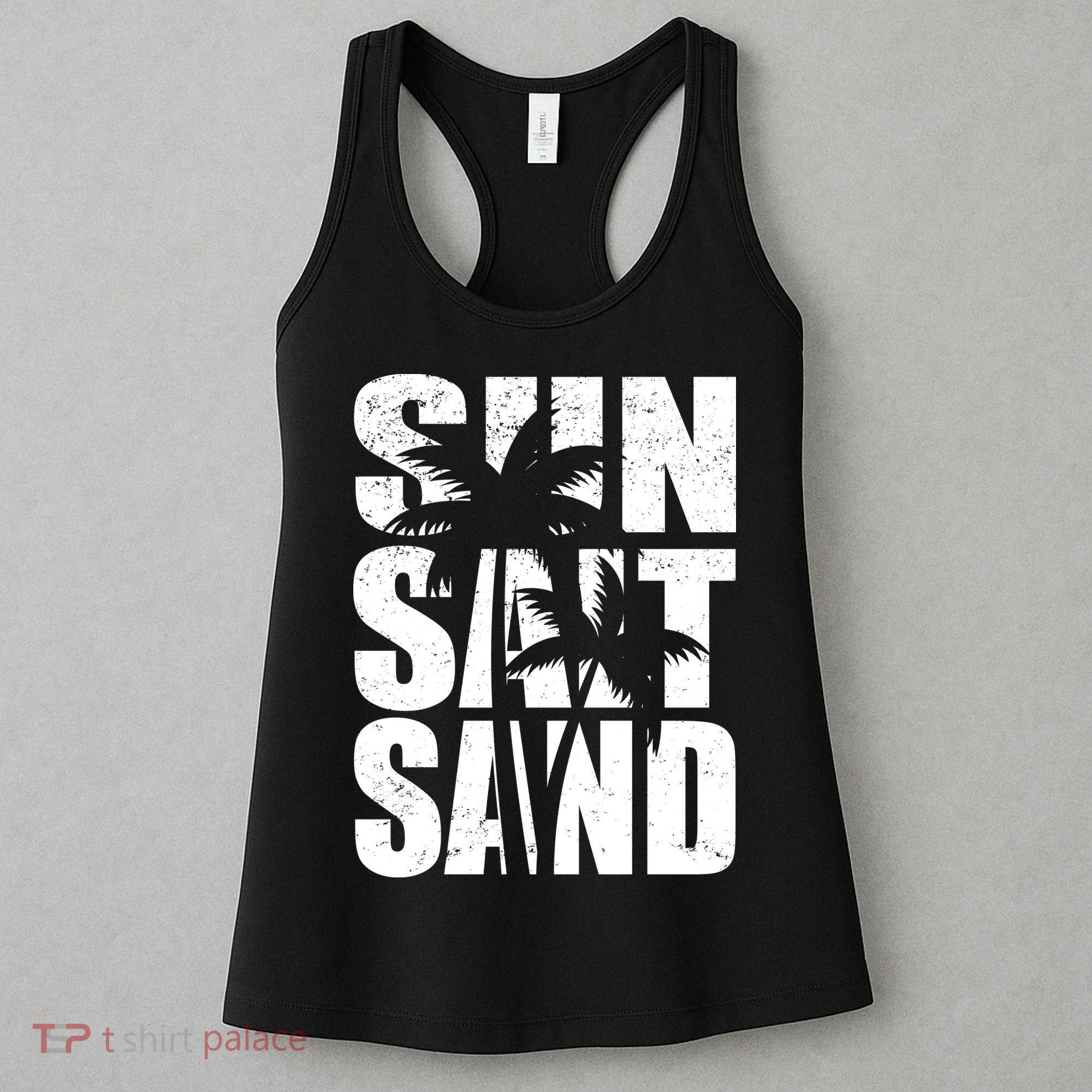 Sun Salt Sand Palm Trees Summer Break Women's Tank Top