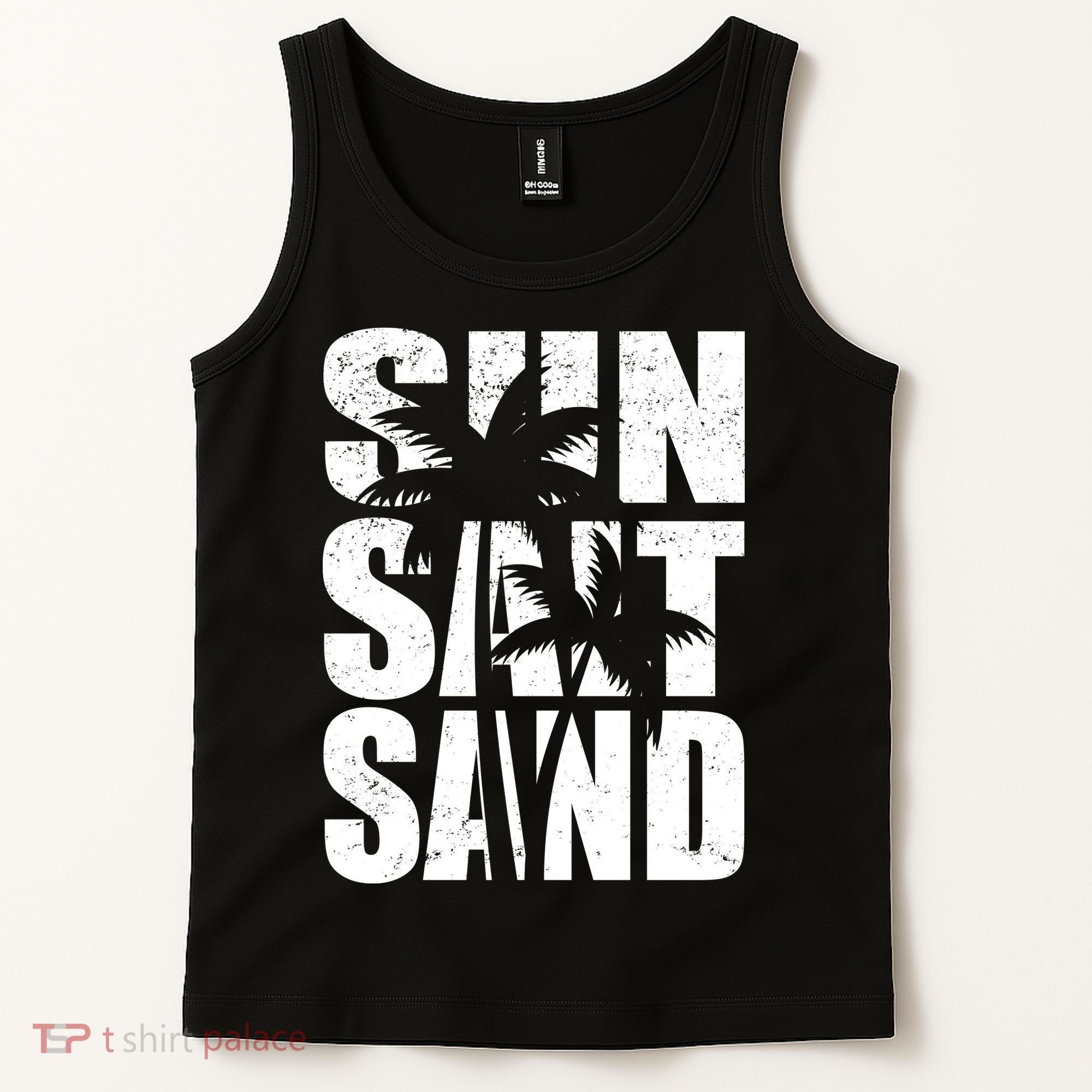 Sun Salt Sand Palm Trees Summer Break Tank Top