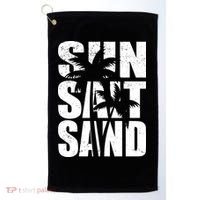 Sun Salt Sand Palm Trees Summer Break Golf Towel thumb 0