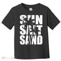 Sun Salt Sand Palm Trees Summer Break Toddler T-Shirt thumb 0