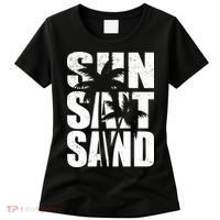 Sun Salt Sand Palm Trees Summer Break Women's T-Shirt thumb 0