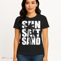 Sun Salt Sand Palm Trees Summer Break Women's T-Shirt thumb 4
