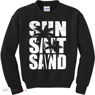 Sun Salt Sand Palm Trees Summer Break Kids Sweatshirt