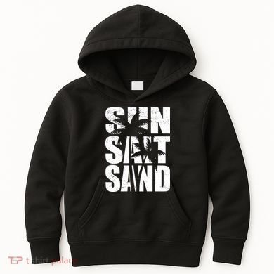 Sun Salt Sand Palm Trees Summer Break Kids Hoodie