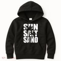 Sun Salt Sand Palm Trees Summer Break Kids Hoodie thumb 0