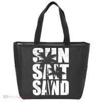 Sun Salt Sand Palm Trees Summer Break Tote Bag thumb 0