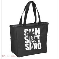 Sun Salt Sand Palm Trees Summer Break Tote Bag thumb 2