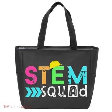STEM Squad Science Technology Engineering Math Teacher Tote Bag