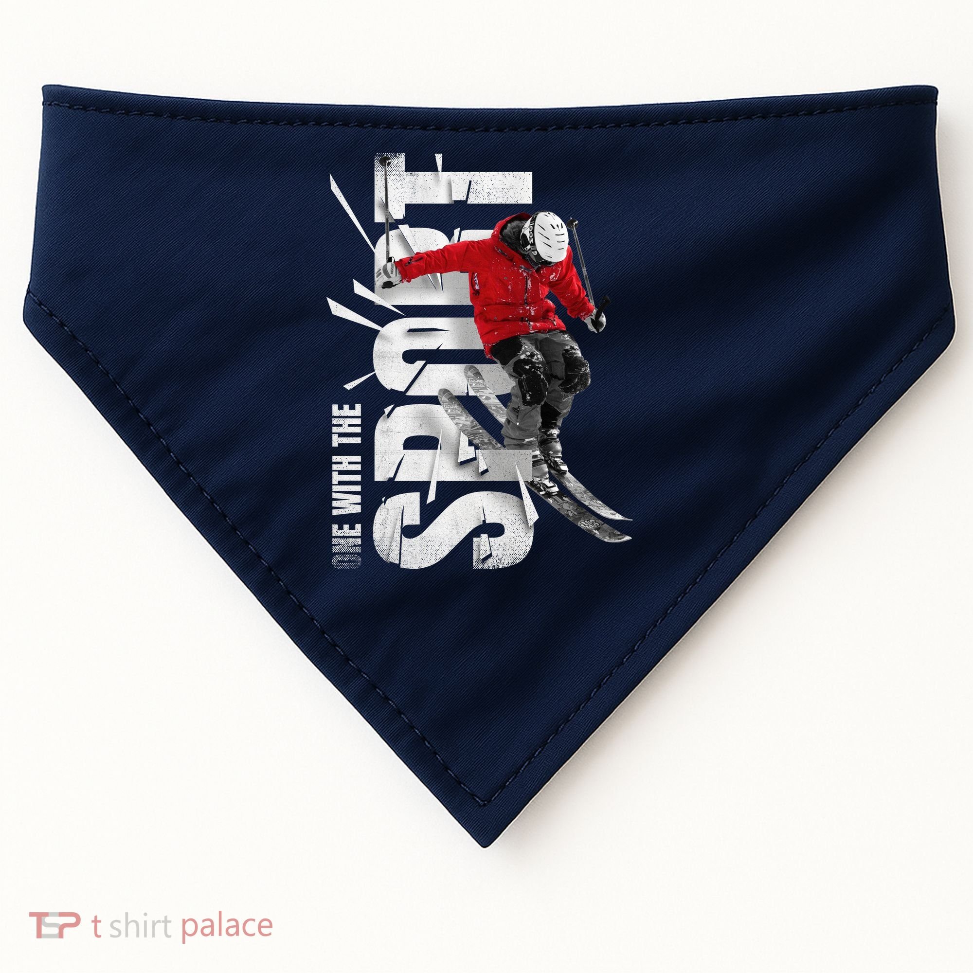 Snow Skiing USA-Made Doggie Bandana