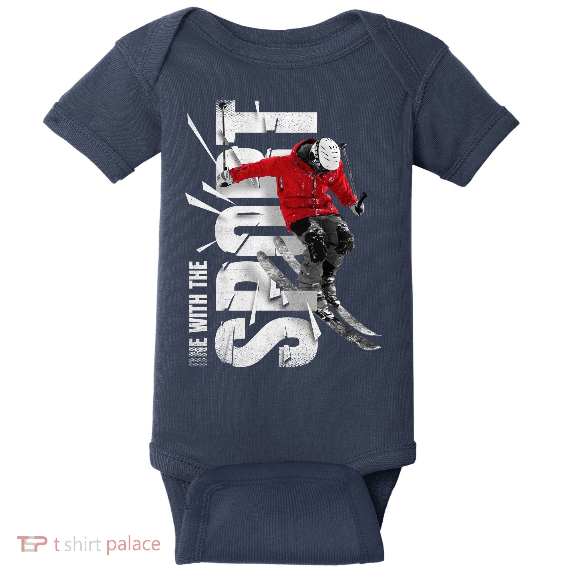 Snow Skiing Baby Bodysuit