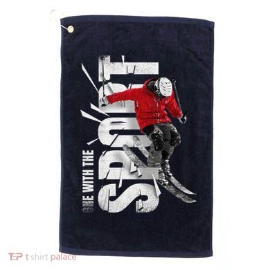 Snow Skiing Golf Towel