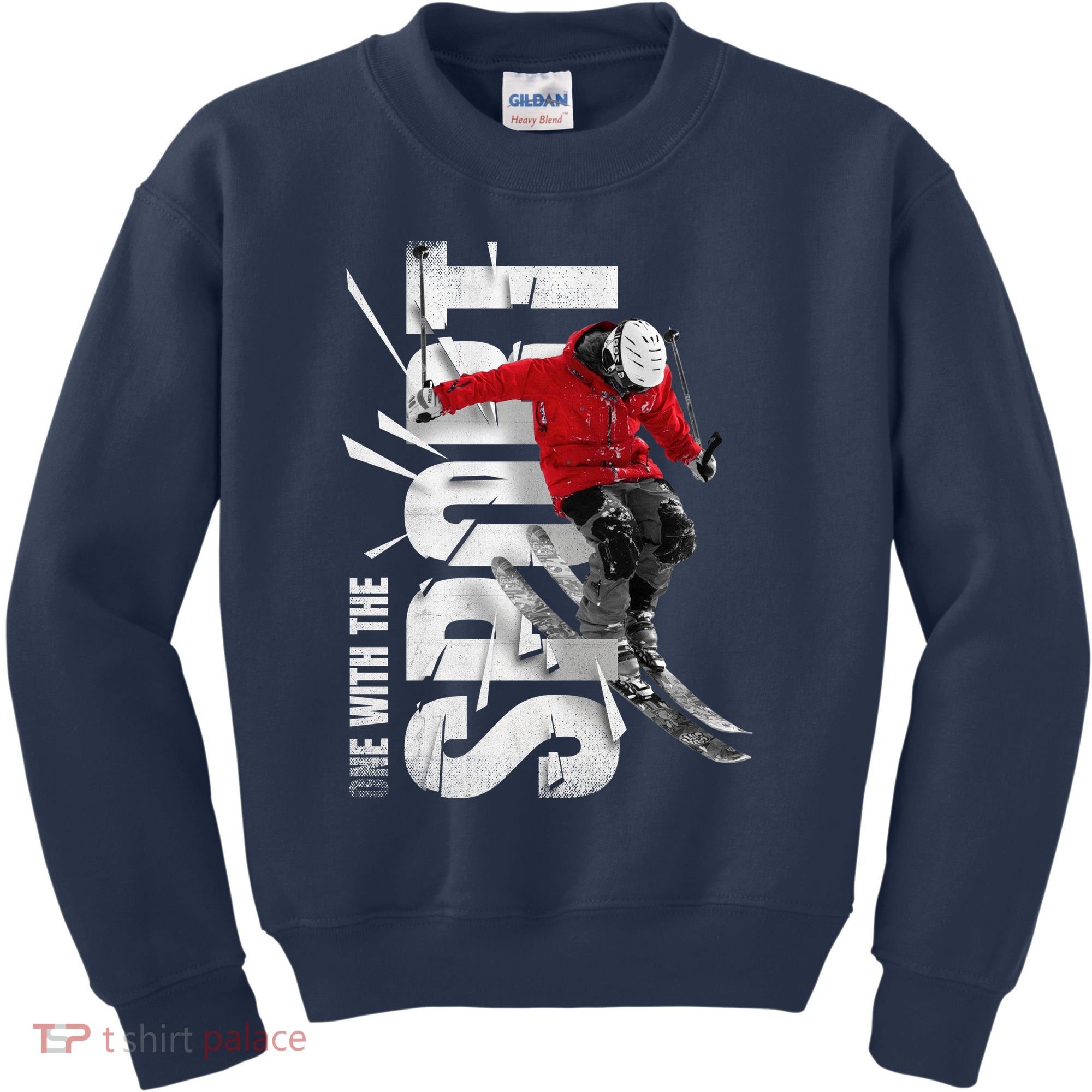Snow Skiing Kids Sweatshirt