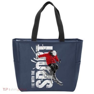 Snow Skiing Tote Bag